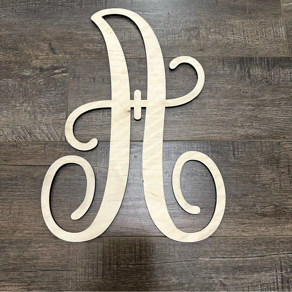 Large “A” Wooden Cutout Letter Party Decor Tabletop Centerpiece Wedding